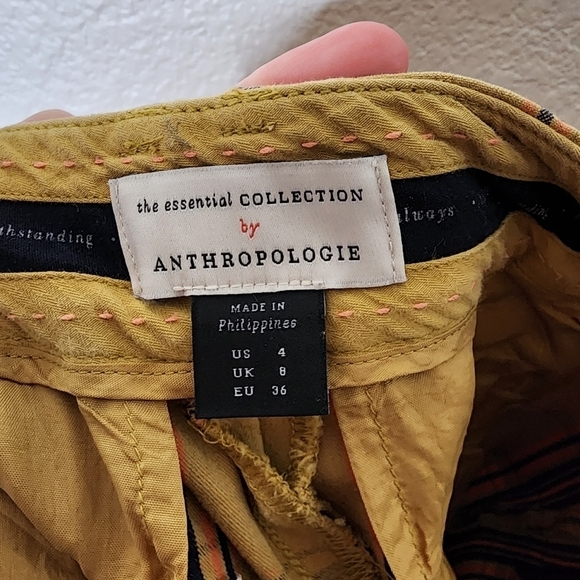 Anthropologie The Essential Slim Kick Flare Plaid Pants 4 - Picture 4 of 6